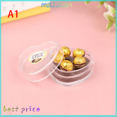 mazalan 1:12 dollhouse miniture ช็อกโกแลตกล่องของขวัญรุ่นอาหารของเล่นอุปกรณ์ครัว