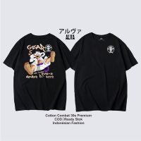 【New】แขนสั้นโอเวอร์ไซส์เสื้อยืด ลายการ์ตูนอนิเมะญี่ปุ่น LUFFY GEAR 5 ONE PIECE 0015 ALVACOTH พรีเมี่ยม  S-4XL