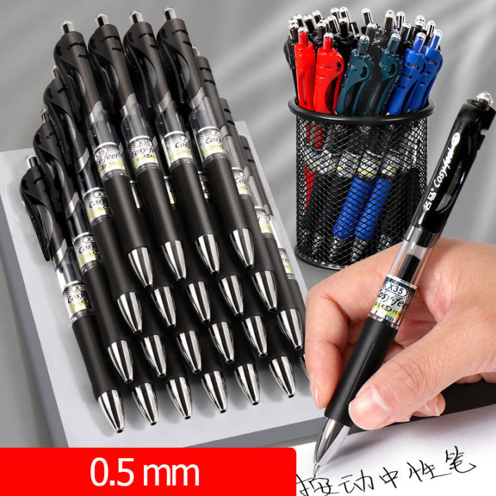 2 Pens And 10 Refills Gel Pens Set 0.5 mm Ballpen Stationery Sign Pen