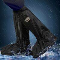 1 Pair Rainproof Shoes Cover Thick Waterproof Reusable Motorcycle Cycling Bike Rain Overshoes Outdoor Anti-slip Boot Shoes Cover Rain Boots