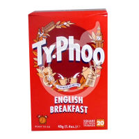 TYPHOO TEABAGS - ENGLISH BREAKFAST TEA (Foil Wrapped) Box of 20