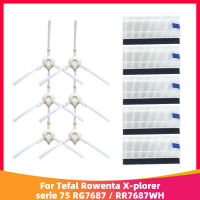 Hepa กรองแปรงด้านข้างเปลี่ยนสำหรับ Tefal Rowenta X-Plorer Serie 20 40 50 75 RG7687RR7687WH หุ่นยนต์เครื่องดูดฝุ่นอะไหล่