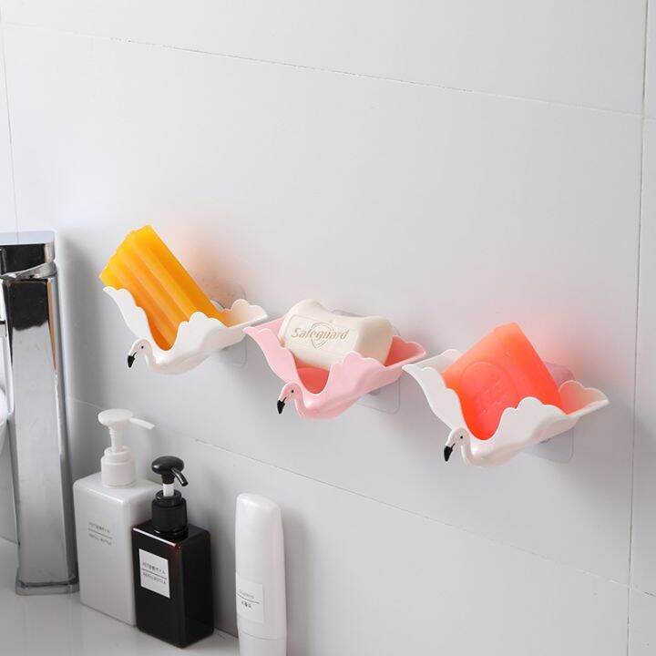 cod-soap-box-wall-mounted-toilet-free-punching-suction-cup-drain-bathroom-tray