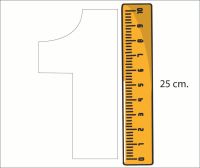 สติกเกอร์ตัวเลข PVC ขนาดใหญ่ สติกเกอร์แท้ หลากสี ขนาดสูง 25 ซ.ม. งานไดคัท