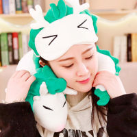 Spot parcel post New cartoon U Type Pillow Home White Dragon Neck Pillow Slow Rebound Memory Foam Cervical White Pillow Wholesale