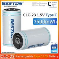 ถ่านชาร์จ  Beston  li-ion C  1.5V  3500mWh รุ่น  CLC-23 แบบชาร์จไฟผ่านสาย USB พร้อมสาย Type-C