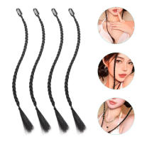 ETEREAUTY 4PCS Braid Hair Extensions Clip ในส่วนต่อผมด้านหน้าด้านหน้า BARADE