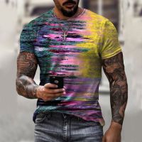 Europe and the States step into foreign trade new mens T-shirt digital printing a trendy round neck short-sleeved top