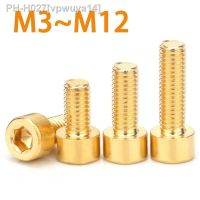 1/2/5/10/20pcs DIN912 M3 M4 M5 M6 M8 M10 M12 Pure Brass Hex Hexagon Socket Cap Head Screws Quick Arrive