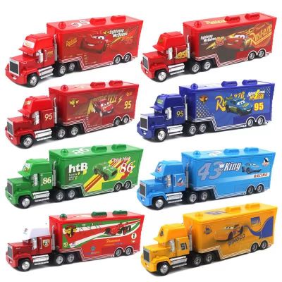 Disney Pixar Cars 2 3 Toys Lightning McQueen Jackson Storm Mack Uncle Container Truck Diecast Model Car Toy Childrenr Gift