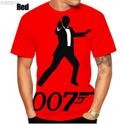 Fashion New (สต็อกเพียงพอ) Summer James Bond 007 Mens/Womens 3D Print T-shirt คุณภาพสูง size:S-5XL