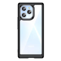 Honor 60 SE Case, RUILEAN Transparent Hard Back with Shockproof Enhanced Side Protective Bumper Phone Cover for Honor 60 SE