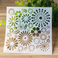 1pc Coloring Embossing Stencil Openwork Bloom Flower Engraving Painting Template Scrapbooking Photo Album Decor Office School Rulers  Stencils