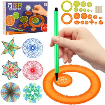 Spirograph Deluxe Set With 27 Accessories, Drawing Set, Geometric Drawing  Ruler.