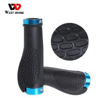 WEST BIKING Cycling Grips Ergonomic Rubber Aluminum Road Mountain Bikes Handlebar Grips Anti-skid Bike Accessories Bicycle Grips Handlebars