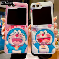 เคสโทรศัพท์ของ Samsung Galaxy Zflip 5ฝากากเพชรส่องแสงเป็นประกายวิบวับฟ้า-เรย์3D รูปการ์ตูนมาคู่กับน่ารักสำหรับ Galaxy Z Flip5ฝาหลัง