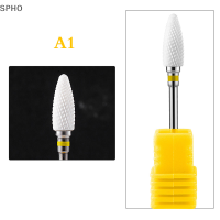 SPHO 1PC เซรามิคทังสเตนเล็บเจาะบิตแฟ้มสำหรับเครื่องมือทำเล็บไฟฟ้า