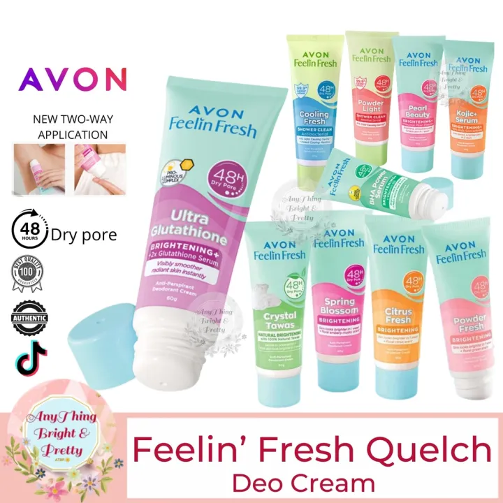 Avon Whitening Feelin Fresh Quelch Anti Perspirant Deodorant Cream