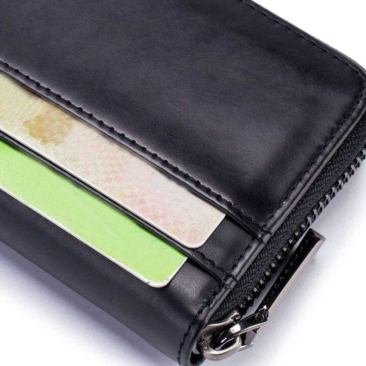 8x-leather-men-wallet-card-pack-zipper-card-case-holder-credit-card-bag-short-coin-purse-black