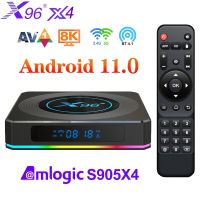 11กล่องทีวี X96 X4 Amlogic S905X4สมาร์ท4K 8K 5G 2 Wifi BT HD 4G 64G 32G ชุดกล่องสมาร์ททีวีแสง RGB AV1กล่องทีวี