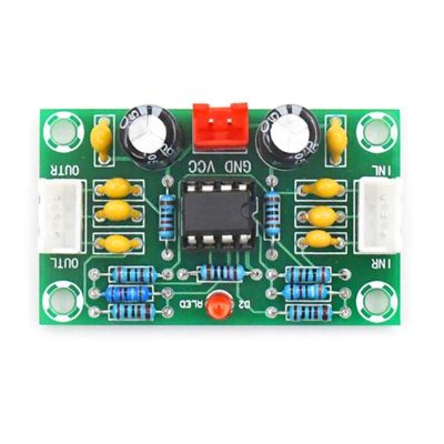 Mini Preamp Op โมดูลแอมป์ช่องคู่แอมพลิฟายเออร์ NE5532 Preamplifier Tone Board