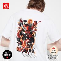 เสื้อยืดผ้าฝ้ายพิมพ์ลายขายดี Uniqlo เสื้อยืดแขนสั้น พิมพ์ลาย Marvel X MONDO สําหรับผู้ชาย และผู้หญิงS-5XL