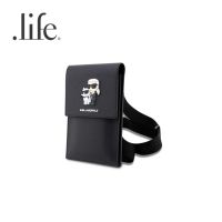 KARL LAGERFELD Karl-Choupette Saffiano Universal Phone Pouch - Black by Dotlife