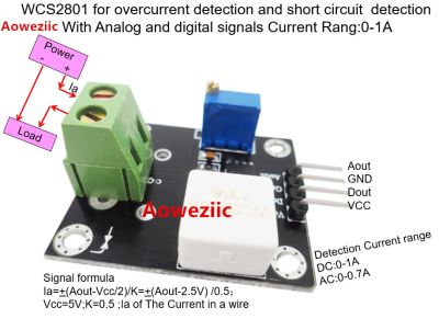 Wcs2801สำหรับการตรวจจับกระแสเกินและการตรวจจับ Short Circui ด้วยกระแสอนาล็อกและสัญญาณดิจิตอล: 0-1a 2V/1a