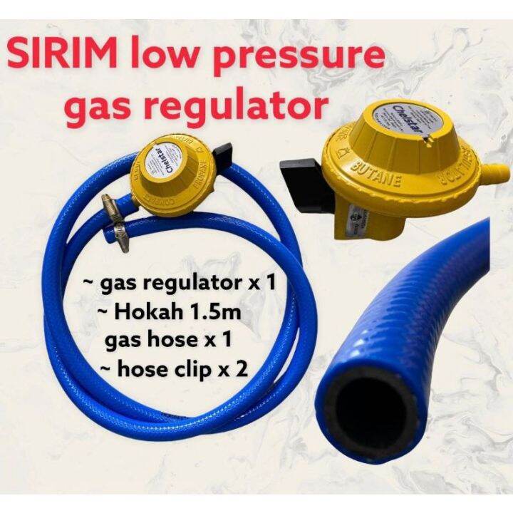 Big Promo Sirim Low Pressure Gas Safety Regulator Kepala Gas Tekanan Rendah Hose Meter And