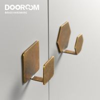 Dooroom Brass Punch Free Furniture Handles Wardrobe Dresser Cupboard Cabinet Drawer Shoe Box Knobs Clothes Hangers Wall Hooks