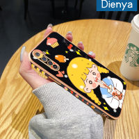 เคส Dienya สำหรับ Realme 6 Pro เคสลายการ์ตูนเด็กผู้หญิงชานมใหม่กรอบสี่เหลี่ยมเคลือบพื้นผิวเคสนิ่มซิลิกาเจลกันกระแทกเคสมือถือรวมทุกเลนส์กล้องถ่ายรูปฝาครอบป้องกัน