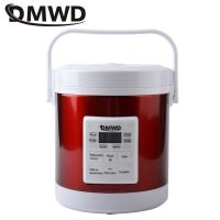 DMWD 12V 24V หม้อหุงข้าวขนาดจิ๋ว1.6L รถบรรทุกรถยนต์หม้อซุปไฟฟ้าโจ๊กเครื่องปั่นอาหารอาหารที่อุ่นกล่อง Lh