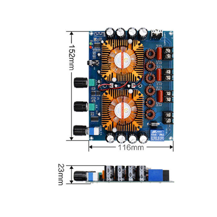 pcbfun-xh-a128-2-บอร์ดเครื่องขยายเสียง1ดิจิตอลพลังสูง-tda7498e-160wx2-220w