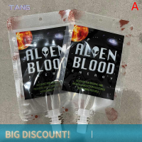 ?【Lowest price】TANG 10pcs 250ml Halloween COSPLAY เครื่องดื่มคอนเทนเนอร์กระเป๋า Vampire Blood POUCH props