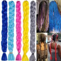 EXCES Kanekalon ทรงผม ออมเบร Afro Twist Braids ถักเปียเท็จ ถักเปียจัมโบ้ ถักเปียโครเชต์ ต่อผม