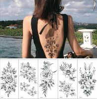 Summer refreshing tattoo stickers sexy flowers temporary tattoo women body art arm leg tattoo stickers realistic Stickers