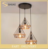 Retro Rope Chandelier Retro Attic Creative Lighting American E27 LED Edison Bulb โคมระย้าห้องใต้หลังคาอุตสาหกรรม