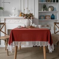 【cw】 Gerring Ins Table Cloth Wedding Orange Holiday Dining Table Cover Cotton Christmas Decoration Household Rectangular Tablecloths ！