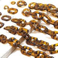 【CW】 10/20pcs Leopard Color Plastic Twisted Chains for Earring Necklace Making Jewelry Keychains Accessories