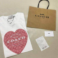 (คัดลอกต้นฉบับ) COA-CH1สถานียุโรปเสื้อยืดใหม่แขนเสื้อสั้นใส่ได้ทุกเพศตอบโต้เสื้อยืดผ้าสแปนเด็กซ์เดียวกันป้ายรักสีชมพูคลาสสิก + แท็ก # 7582COA