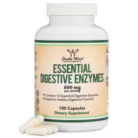 ย่อยอาหาร บรรเทาท้องอืด Double  Wood Essential  Digestive  Enzymes - 800mg 180 capsules(No.3209)