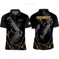 SECURITY BLACKFULL Summer SUBLIMATION HIGH QUALITY POLOSHIRT(Contact seller for free customization)0218{Significant} high-quality