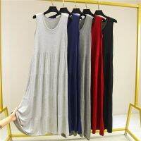 [COD] Loose dress womens summer large size thin vest A-line long swing bottoming