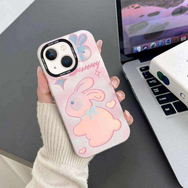 สำหรับ-iphone-casing-for-iphone-14-13-12-11-pro-max-x-xr-xs-max-8-7-6-6s-plus-se-2020-cute-rabbit-phone-case-laser-soft-protective-cover