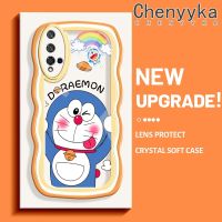 Chenyyka เคสสำหรับ Honor 20 เคสเคสการ์ตูนโดราเอมอนน่ารักใหม่ โบกขอบกันกระแทกแบบใสนิ่มเคสมือถือสร้างสรรค์เคสโปร่งใสกล้องถ่ายรูปซิลิกาเจลฝาครอบป้องกัน