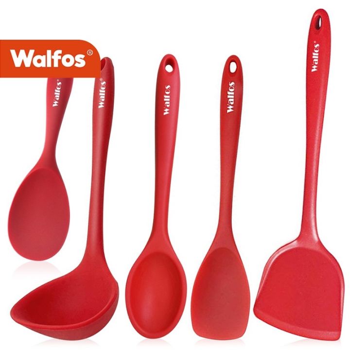 WALFOS Cake Butter Spatula Silicone Spoon Mixing Spoon Long