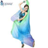 【Miki Xinyuan】 Novelty Gradient Veil Shawl Face Shawl Wrap Scarf Fashion Women Dance BellyCostume Silk-Like