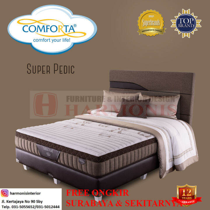 COMFORTA SUPER PEDIC SPRING BED FULL SET UKURAN 90CM | Lazada Indonesia