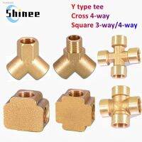 ❆✶ 1/8 1/4 1/2 3/4 BSP Female Male Thread Tee/Cross/Square Type Reducing Copper Butt joint Adapter Adapter Coupler Brass Fittings