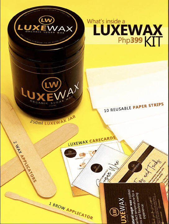 LUXEWAX Sugar Wax Kit 100 natural hot / cold hair removal sugar